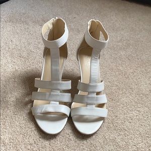 White Nine West Heels